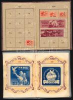 1951 Magyar-Szovjet Társaság tagsági könyv, bélyegekkel + 1954 Magyar Nők Demokratikus Szövetsége (M...