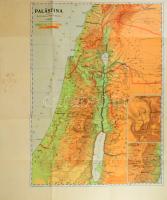 Palästina térképe, készítette: Dr. H. Haack és Pfarrer F. Burbach, 1:400 000, 80×66 cm