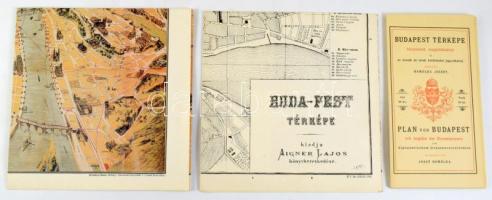 Reprint térképe Homolka Budapest térkép + Budapest főváros rajza + Buda-Pest térképe, jó állapotban