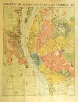 Reprint térképe Homolka Budapest térkép + Budapest főváros rajza + Buda-Pest térképe, jó állapotban