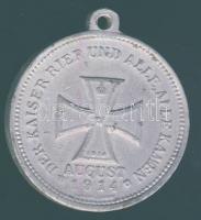 Németország 1914 August I. Vilmos katonai alu. kitüntetés / WW. I. German military aluminium badge