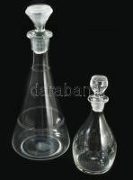 2 darab antik italos üveg dugóval, hibátlan, m: 19-32 cm