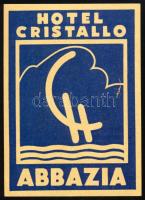 Abbazia Hoterl Cristallo bőröndcímke