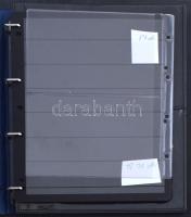 31 db műanyag berakólap levelekhez, borítékokhoz (17 db fekete egyoldalas, 3-7 osztású + 17 db feket...