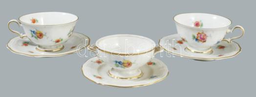cca 1930 Rosenthal Chippendale 30 darabos étkészlet összeállítás, jelzett, kopással