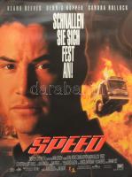 1994 Speed (Keanu Reeves, Dennis Hopper, Sandra Bullock), német filmplakát, papír, feltekerve, 84×59,5 cm.