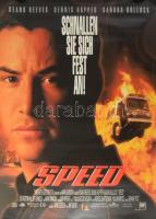 1994 Speed (Keanu Reeves, Dennis Hopper, Sandra Bullock), német filmplakát, papír, feltekerve, 84×59,5 cm.