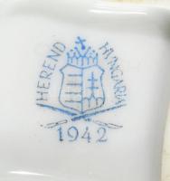 2 darab Herendi fűszeres edényke, jelzett, kopással, 5,5 cm