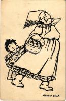 A Magyar Művészeti Vállalat kiadása / Hungarian fashion art postcard s: Kőszegi Bella (EK)