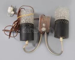 Cseh kristály falikar. Két ágú. 20x30 cm, hibátlan