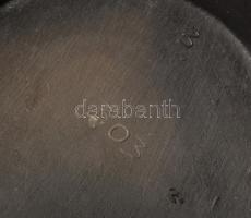 2 db fekete mázas kerámia váza. Jelzett, hibátlanok 20 cm, 16 cm