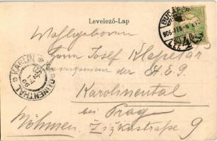 1906 Budapest, Lánchíd és pesti oldal, omnibusz (EK)