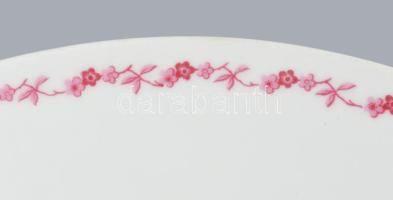 Zsolnay asztalközép kínáló, jelzett, kopással, d: 29,5 cm