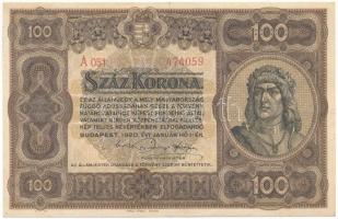 1920. 100K "Orell Füssli Zürich" nyomdahely jelöléssel, "A 051 474059" sorszámmal T:XF egyhajtásos Adamo K29