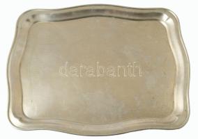 Jelzett alpakka szervírozótálca 44x34 cm