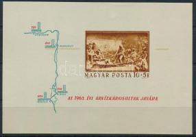 1965 Árvíz vágott blokk (4.000)