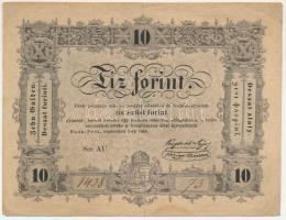1848. 10Ft "Kossuth bankó" "AU. 1438 73" T:VG
Hungary 1848. 10 Forint "Kos...