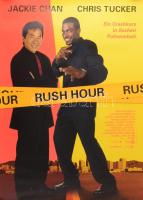 1998-1999 Rush hour, Jackie Chan, Chris Tucker, német filmplakát, papír, feltekerve, 84×59,5 cm.