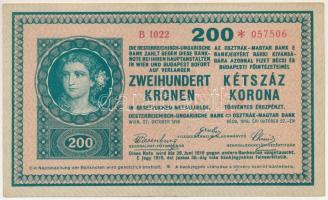 1918. 200K "B 1022 *057506" hullámos hátlappal T:AU,XF
Adamo K31/6, Krause P#15