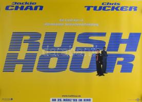 1998-1999 Rush hour, Jackie Chan, Chris Tucker, német filmplakát, papír, feltekerve, 59,5×84 cm