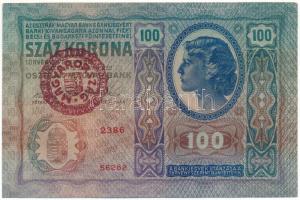 1912. 100K "2386 56262", piros "MAGYARORSZÁG" felülbélyegzéssel T:AU Adamo K28