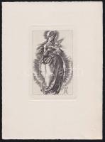 Albrecht Dürer Madonna rézkarc - A Berlini Állami Nyomda reprodukciója 18x25 cm