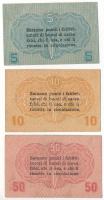 Olaszország 1918. Velence / Osztrák-magyar megszállás 5c + 10c + 50c T:F
Italy 1918. Venice / Austr...