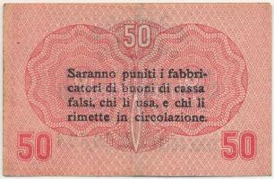 Olaszország 1918. Velence / Osztrák-magyar megszállás 50c alacsony "00,624" sorszámmal T:F...