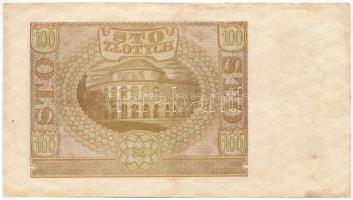 Lengyelország 1940. Német megszállás 100Zl "E 6711572" T:F
Poland 1940. German Occupation...