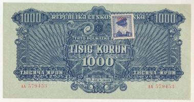 Csehszlovákia 1944. 100K "AA 579453", "SPECIMEN (MINTA)" perforációval T:XF
Cze...