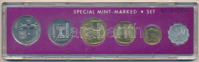 Izrael 1972. 1a-1L (6xklf) forgalmi sor műanyag tokban, angol nyelvű leírással T:AU, kis patina
Isr...