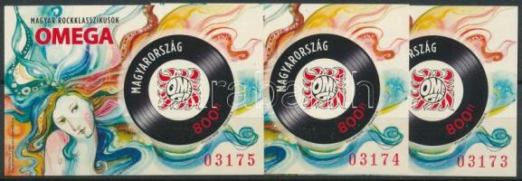 2020 Rockklasszikusok 3 db vágott blokk, sorszámkövetőek / 3 x Mi block 441 B