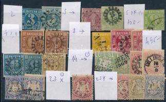 Német államok Bayern 23 db bélyeg