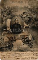 1802-1902 Kossuth Lajos születésének 100. évfordulója emlékéül. Emléklap az 1848-49 Forradalom és Szabadságharc jeleneteivel / 100th anniversary of Kossuth's birthday, memorial postcard with scenes of the Hungarian War of Independence. Divald Károly kiadása (b)
