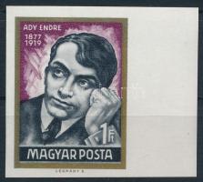 1969 Évfordulók (VII.) Ady Endre ívszéli vágott bélyeg