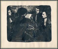 Einczinger Ferenc (1879-1950), össz. 3 db mű: Ex libris Einczinger Sándor terv és hozzá tartozó ex l...