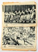 Vegyes papírrégiség tétel: fejléces borítékok, Magyar-Szovjet Társaság képes nyomtatványok, termelős...