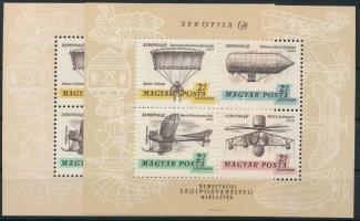 1967 2 db Aerofila (I.) blokk, a keret színárnyalata látványosan eltérő