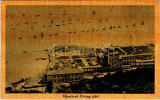 1951 Tihany, vitorlások a Balatonon (EK)