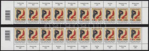 2015 Női kosárlabda EB 2 db vonalkódos, ívsarki 10-es csík (33.000)