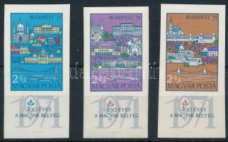 1970 Budapest '71 (II.) vágott sor (a lila értéken gumihiba / gum disturbance)