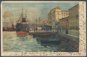Fiume Adria Palace litho s: Raoul Frank (EB)