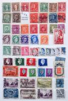 USA, Kanada bélyegek 10 lapos közepes Schaubek berakóban, benne sok modern postatiszta blokk, kisív