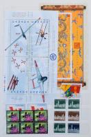 USA, Kanada bélyegek 10 lapos közepes Schaubek berakóban, benne sok modern postatiszta blokk, kisív