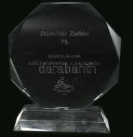 2010 A Magyar Vízilabda Szövetség díja Dömötör Zoltán (1935-2019) olimpiai bajnok vízilabdázó, úszó, edző részére Gravírozott kristály. 20 cm