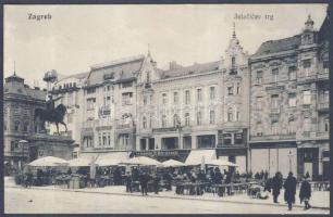 Zagreb Jelacic square with the dentist office of Dr. Dimovic