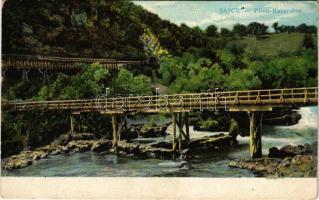Jajce, Pliva-Katarakte / waterfall, bridge (worn corners)