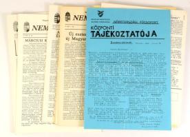 1991-1992 Emigráns kiadványok, 15 db (Magyar Harcosok Bajtársi Szövetsége, Nemzeti Újság, Amerikai Magyar Értesítő, stb.)