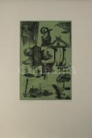 Varga Zsófia (1974-): Jákob álma, 2003. Rézkarc, papír, jelzett, számozott: 9/13. 28,5x19,5 cm