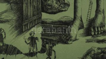 Varga Zsófia (1974-): Jákob álma, 2003. Rézkarc, papír, jelzett, számozott: 9/13. 28,5x19,5 cm